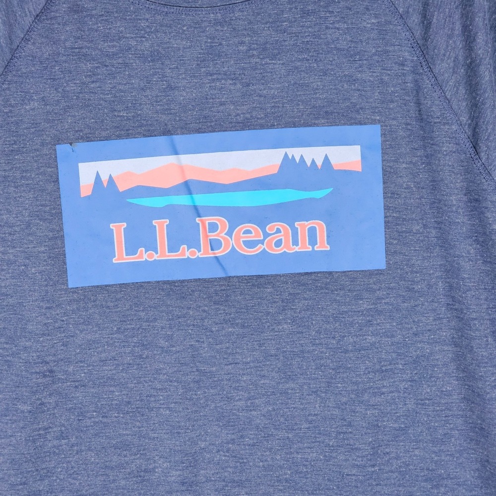 L.L. Bean Active T-Shirt Womens XL Blue Graphic Tencel Blend Long Sleeve 517701 - Picture 3 of 8